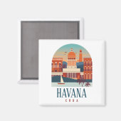 kleinste stad van Havana Cuba Magneet (Voorkant / Achterkant)
