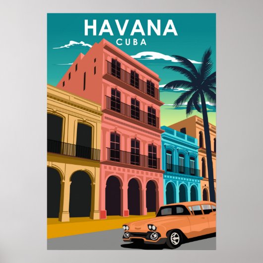 kleinste stad van Havana Cuba Poster (Voorkant)