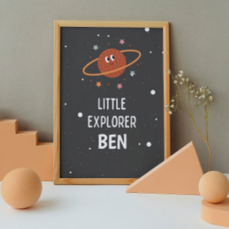 Kleintje Ontdekkingsreiziger Naam Op Maat Gemaakte Poster