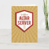 Kleinzoon Altaar Server Gefeliciteerd Starburst Kaart (Voorkant)
