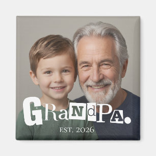 Kleinzoon cadeau voor opa met foto magneet