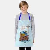 Kleinzoon Doop Noah's Ark Gepersonaliseerd Schort (Gedragen)