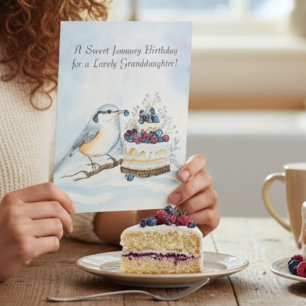 Kleinzoon Gelukkige Januari Verjaardag Vogels Kaart