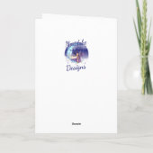 Kleinzoon Grappige Kerstmis rendieren zingen Bedankkaart (Achterkant)