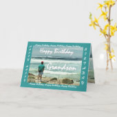 KLEINZOON - Happy Birthday - Man en oceaangolven Kaart (Gele Bloem)