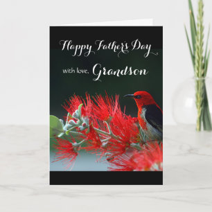 Kleinzoon / Happy Vaderdag - Scarlet Honeyeater Kaart