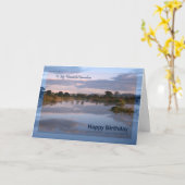 Kleinzoon, Lake bij dageraad Verjaardagskaart Kaart (Gele Bloem)