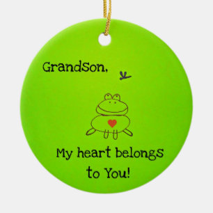Kleinzoon, mijn hart is van jou! keramisch ornament