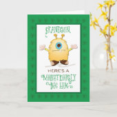 Kleinzoon Monster Knuffel St. Patrick's Day Shamro Kaart (Gele Bloem)