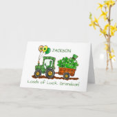Kleinzoon St Patricks Day Tractor Loads of Luck Kaart (Gele Bloem)