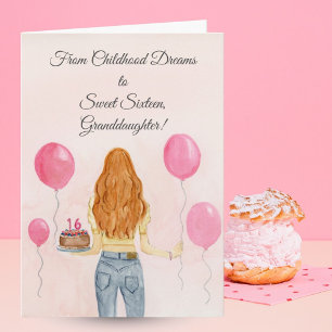 Kleinzoon Sweet Sixteen Meisje Broek Vieren Kaart