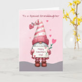 Kleinzoon Valentijnsdag Kabouter met Hartjes Kaart (Gele Bloem)