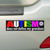 kleinzoon van autisme bumpersticker (Op auto)