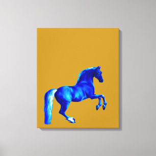 Kleinzoon van de Godolphin Arabian Blu Canvas Prin Afdruk