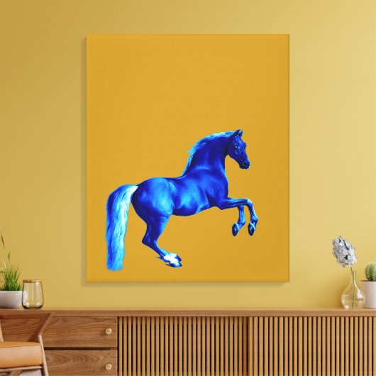 Kleinzoon van de Godolphin Arabian Blu Canvas Prin Afdruk (Insitu (Woonkamer))