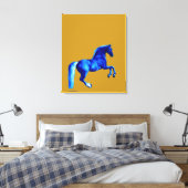 Kleinzoon van de Godolphin Arabian Blu Canvas Prin Afdruk (Insitu (Slaapkamer))