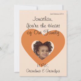 Kleinzoon Verjaardag Groet Rustiek Eenvoudige Foto Feestdagenkaart