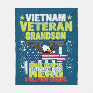 kleinzoon vietnam veteran fleece deken