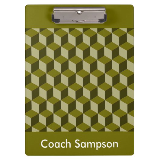 Klembord - Drie dimensionale blokken en tekst (Voorkant)