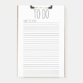 Klembord met gelinkte papieren Post-it® Note (Voorkant)