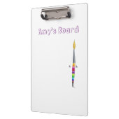 Klembord met poly de illustratie van het penseel v (Links)