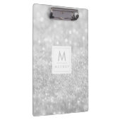 Klembord - Silver Glitter Initiaal Name (Rechts)