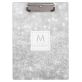 Klembord - Silver Glitter Initiaal Name (Voorkant)