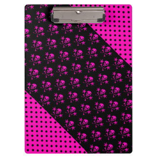 Klembord/Skulls, kruisgraten, harten en pooldot Klembord