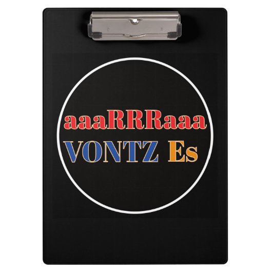 Klembord van Vontz Es (Voorkant)