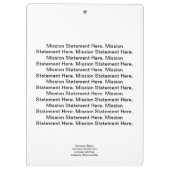 Klembord voor aangepaste gebeurtenissen (Achterkant)