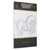 Klembord voor oorspronkelijke tekening van paard (Rechts)