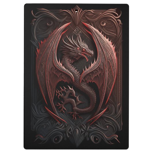 Klembord voor rode en zwarte draak (Achterkant)