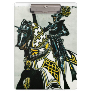 Klembord voor school/Kantoor met Knight On Horseba