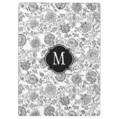 Klembord voor zwart-wit Floral (Achterkant)