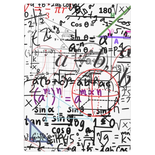 Klembord wiskunden patterned (Achterkant)