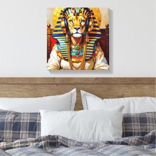 KLEOPATRA KONINGIN VAN DE NIJL-LEEUWIN CANVAS AFDRUK