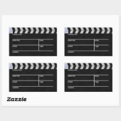 klepplankbioscoop rechthoekige sticker (Vel)