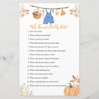 Kleren Pompoen Baby Shower Wie Kent Papa Het Best