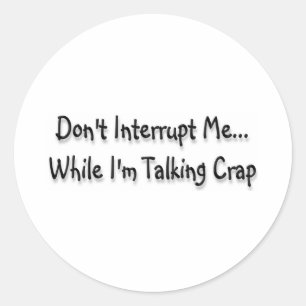 kletspraat ronde sticker