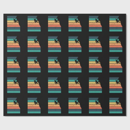 Klettern Retrohintergrund Cadeaupapier (Vlak)