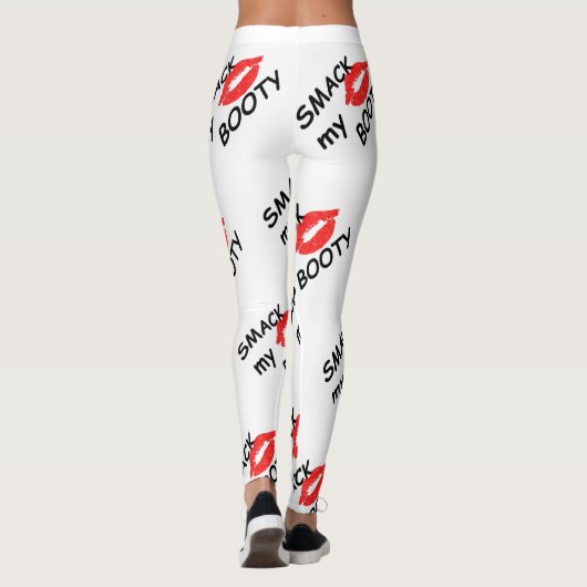 Kleun mijn lach, kinky design met rode lippen leggings (Achterkant)