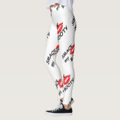 Kleun mijn lach, kinky design met rode lippen leggings (Links)