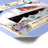 Kleur  1912 TITANIC-Afbeelding op toiletzeep en Poster (Hoek)