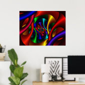 Kleur 2 Abstracte kunst Poster (Thuiskantoor)