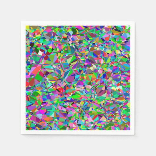 Kleur Abstract Glas in lood Patroon Servetten (Voorkant)