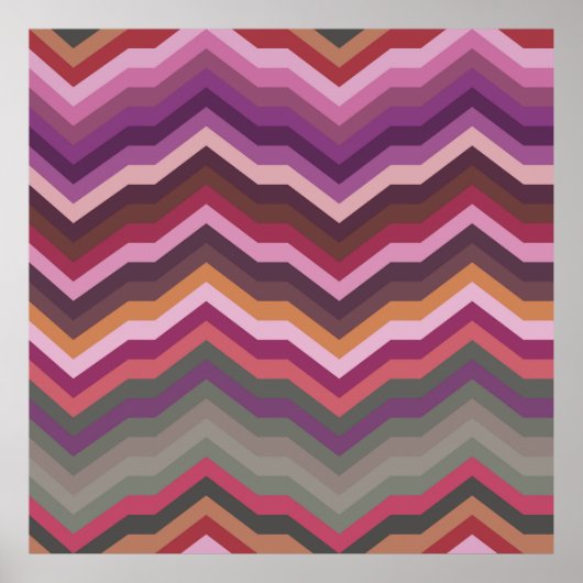 Kleur Abstract Retro Striped Achtergrond, Mode Z Poster (Voorkant)