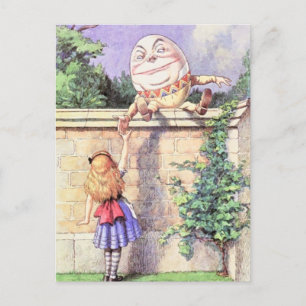 Kleur Alice & Humpty Briefkaart