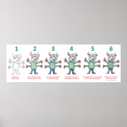 Kleur als een monster poster (Voorkant)