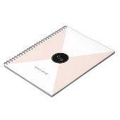 Kleur bewerkbaar monogram modern huwelijksgastenbo notitieboek (Linkerzijde)