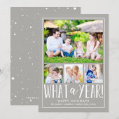 Kleur bewerkbare kerstfoto kaart (Voorkant / Achterkant)